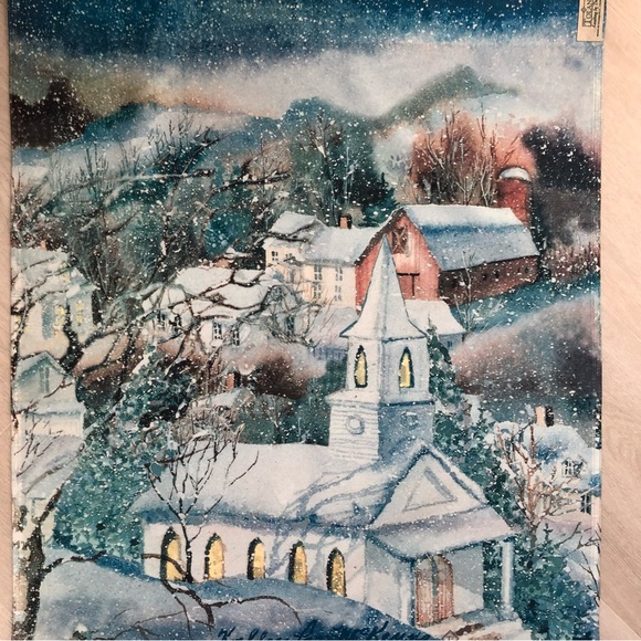 Toland Kathleen Parr McKenna Snowy Winter Scene Flag - Picture 5 of 11